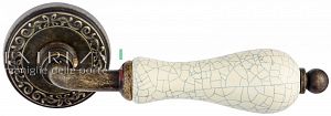 Дверная ручка Extreza DANA CRACKLE (Дана кракле) 306 на розетке R06 античная бронза F23; ?>