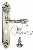 Дверная ручка на планке Venezia Monte Cristo WC-4 сантехническая PL90 (натур. серебро + чернение)