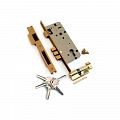Замок врезной Archie L01-45-70 TR AB/ACF (ант. бронза/ант. кофе) в комплекте с цилиндр. механизмом 70мм ключ/вертушка