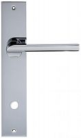 Дверная ручка на планке Extreza Hi-tech SANTA 128 PL11 WC сантехническая (полированный хром) F04