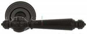 Дверная ручка Extreza DANIEL (Даниел) 308 на розетке R05 черный матовый F22; ?>