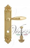 Дверная ручка на планке Venezia Maggiore WC-4 сантехническая PL96 (полир. латунь)