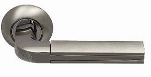 Дверная ручка Archie Sillur мод. 96 S.CHROME/P.CHROME (матовый хром/хром); ?>