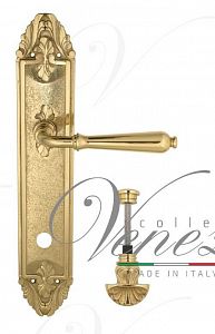 Дверная ручка на планке Venezia Classic WC-4 сантехническая PL90 (полир. латунь); ?>