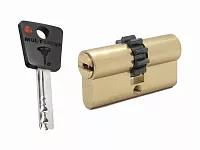 Цилиндровый механизм Mul-T-Lock 7х7 ШЕСТЕРЕНКА 80мм (45х35) ключ/ключ (золото)