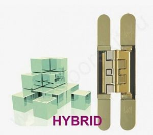 Петля скрытой установки KUBICA K2460 DXSX HYBRID асимметричная OS (матовое золото); ?>