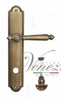 Дверная ручка на планке Venezia Pellestrina WC-4 сантехническая PL98 (мат. бронза)