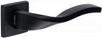Дверная ручка Extreza Hi-Tech Slim PERLA 114 R11 квадратное основание F22 (черный матовый)
