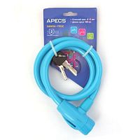 Замок велосипедный Apecs PD-84-100CM-BLUE (перфо-ключ)
