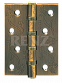 Дверная петля универ. RENZ DECOR 100мм (кофе) декоративная с узором FL 100-4BB FH CF