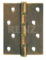 Дверная петля универ. RENZ DECOR 100мм (кофе) декоративная с узором FL 100-4BB FH CF