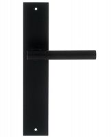 Дверная ручка на планке Extreza Hi-tech PIVOT 132 PL11 PASS проходная (черный матовый) F22