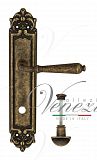 Дверная ручка на планке Venezia Classic WC сантехническая PL96 (ант. бронза)