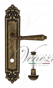 Дверная ручка на планке Venezia Classic WC сантехническая PL96 (ант. бронза); ?>