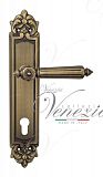 Дверная ручка на планке Venezia Castello CYL под цилиндр PL96 (мат. бронза)