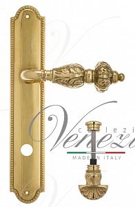 Дверная ручка на планке Venezia Lucrecia WC-4 сантехническая PL98 (полир. латунь); ?>