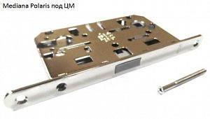 Врезной замок AGB Mediana Polaris цилиндр. механизм (хром) без ответной планки; ?>
