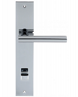 Дверная ручка на планке Extreza Hi-tech PIVOT 132 PL11 WC сантехническая (полированный хром) F04
