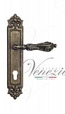 Дверная ручка на планке Venezia Monte Cristo CYL под цилиндр PL96 (ант. бронза)
