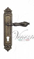 Дверная ручка на планке Venezia Monte Cristo CYL под цилиндр PL96 (ант. бронза)