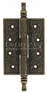 Петля дверная Extreza 6110 универсальная латунная 102x76x4 античная бронза F23 (1шт.); ?>