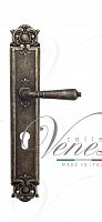 Дверная ручка на планке Venezia Vignole CYL под цилиндр PL97 (ант. бронза)