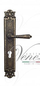 Дверная ручка на планке Venezia Vignole CYL под цилиндр PL97 (ант. бронза); ?>