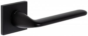 Дверная ручка Extreza Hi-Tech Slim VIKI 127 R15 квадратное основание F22 (черный матовый); ?>
