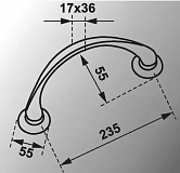Дверная ручка скоба MSM B405 AC (медь) 1 шт.