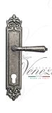 Дверная ручка на планке Venezia Vignole CYL под цилиндр PL96 (ант. серебро)