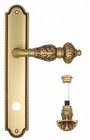 Дверная ручка на планке Venezia Lucrecia WC-4 сантехническая PL98 (французское золото + коричневый)