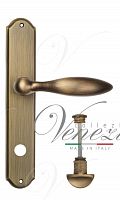 Дверная ручка на планке Venezia Maggiore WC сантехническая PL02 (мат. бронза)