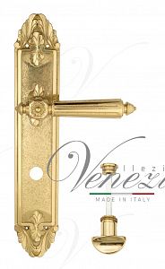 Дверная ручка на планке Venezia Castello WC сантехническая PL90 (полир. латунь); ?>