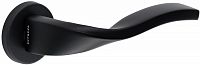 Дверная ручка Extreza Hi-Tech Slim PERLA 114 R12 круглое основание F22 (черный матовый)