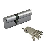 Цилиндровый механизм НОРА-М 90мм (55/35) ЛУ ключ/ключ (хром)