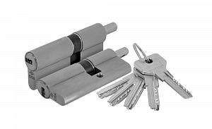 Цилиндровый механизм Cisa ASIX 90мм (30/60Т) ключ/вертушка (никель); ?>