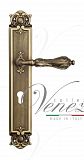 Дверная ручка на планке Venezia Monte Cristo CYL под цилиндр PL97 (мат. бронза)