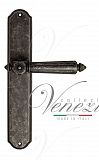 Дверная ручка на планке Venezia Castello PASS проходная PL02 (ант. серебро)