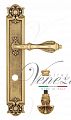 Дверная ручка на планке Venezia Anafesto WC-4 сантехническая PL97 (французское золото + коричневый)