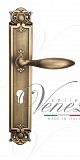 Дверная ручка на планке Venezia Maggiore CYL под цилиндр PL97 (мат. бронза)