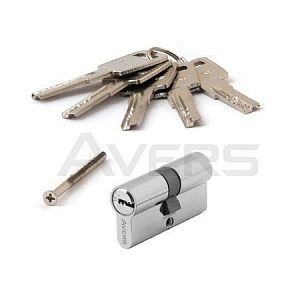 Цилиндровый механизм Avers ZM-60-CR (хром) ключ/ключ, перфорированный ключ; ?>