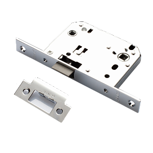 Врезной замок RENZ LB 2070 plastic C (хром блестящий) сантехнический с пластиковым языком; ?>