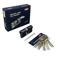 Цилиндровый механизм ABUS BRAVUS 3500 MAGNET MX PRO 90мм (45/45) ключ/ключ MBL (матовый черный)