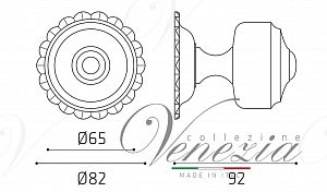 Дверная ручка кноба Venezia мод. P22 Ø65 (франц. золото) 1 шт.; ?>