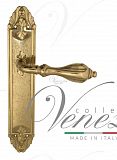 Дверная ручка на планке Venezia Anafesto PASS проходная PL90 (полированная латунь)