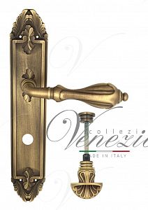 Дверная ручка на планке Venezia Anafesto WC-4 сантехническая PL90 (матовая бронза); ?>