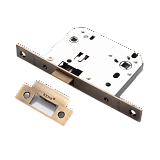Врезной замок RENZ LB 2070 plastic AB (бронза античная) сантехнический с пластиковым языком