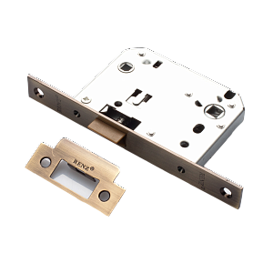 Врезной замок RENZ LB 2070 plastic AB (бронза античная) сантехнический с пластиковым языком; ?>