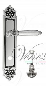 Дверная ручка на планке Venezia Castello WC-4 сантехническая PL96 (натур. серебро + чернение); ?>
