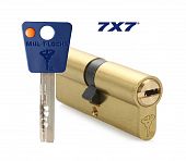 Цилиндровый механизм Mul-T-Lock 7х7 90мм ключ/ключ (золото)